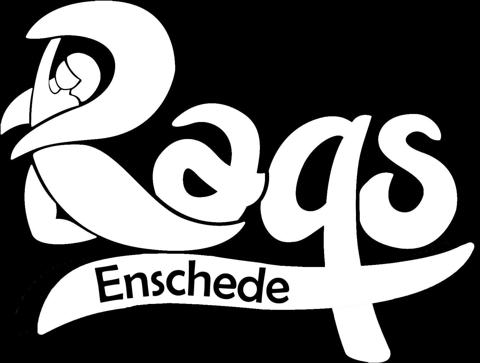 wit zwart Logo van buikdans school Raqs Enschede